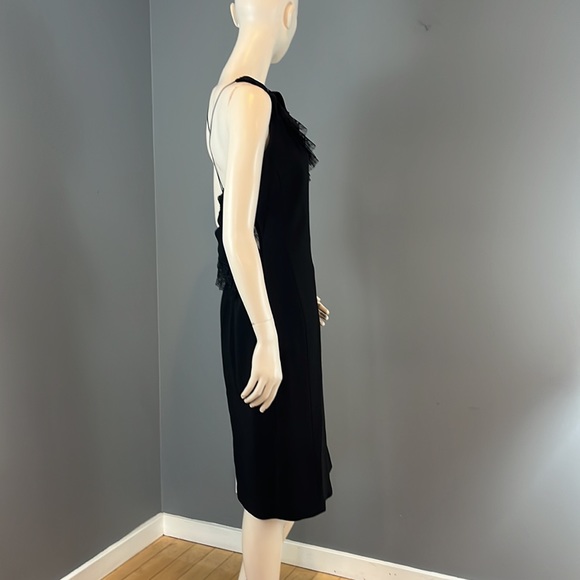 NWT Adam Lippes Black Lace Asymmetrical dress Sz 6 - Picture 10 of 16
